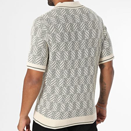Jack And Jones - Polo de manga corta Lucody Structure Beige Verde Caqui