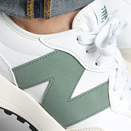 New Balance - 327 Zapatillas U327SKC Blanco Verde Ejército