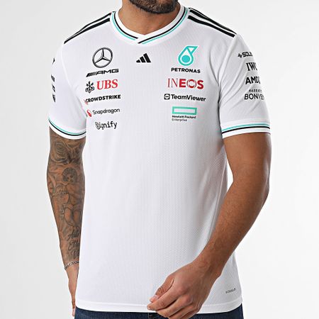 Adidas Performance - Camiseta cuello pico Mercedes AMG JX5795 Blanca