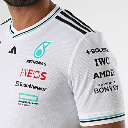 Adidas Performance - Camiseta cuello pico Mercedes AMG JX5795 Blanca