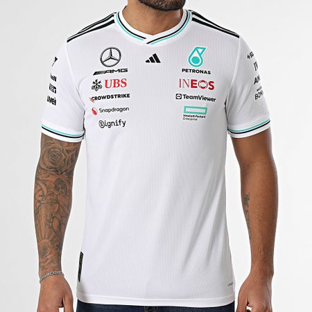 Adidas Performance - Camiseta cuello pico Mercedes AMG JX5795 Blanca
