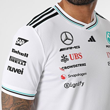 Adidas Performance - Camiseta cuello pico Mercedes AMG JX5795 Blanca