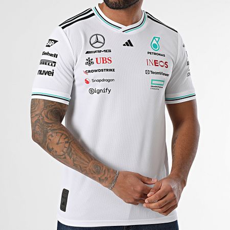 Adidas Performance - Camiseta cuello pico Mercedes AMG JX5795 Blanca