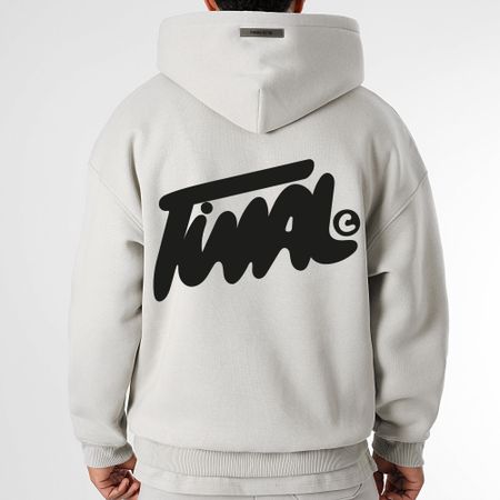 Final Club - Conjunto de sudadera con capucha y pantalón de chándal FNL Grey Logo