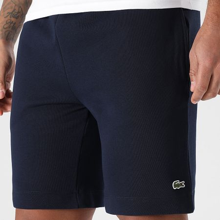 Lacoste - Pantalones cortos de jogging con logotipo bordado de cocodrilo azul marino