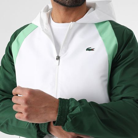 Lacoste - Blanco Verde Claro Cocodrilo Logo Botella Traje Set