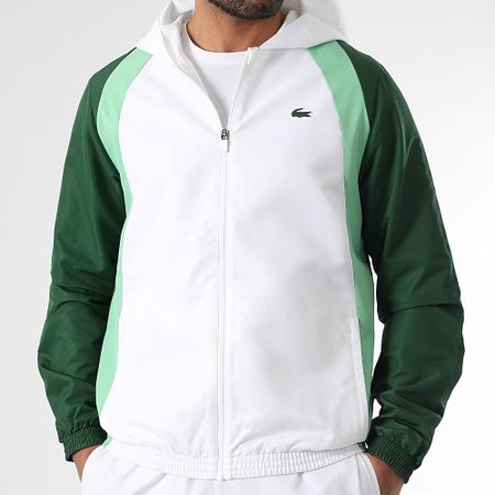 Lacoste - Blanco Verde Claro Cocodrilo Logo Botella Traje Set