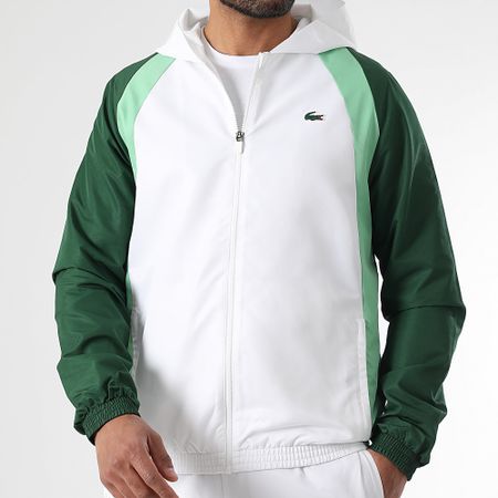 Lacoste - Blanco Verde Claro Cocodrilo Logo Botella Traje Set
