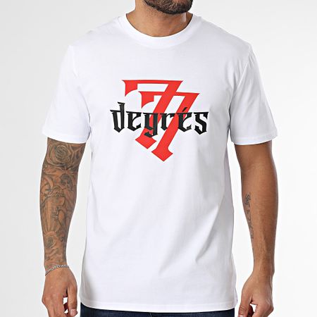 77 DEGRÉS - Camiseta blanca oversize con logotipo