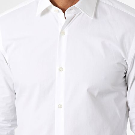 HUGO - Camisa de manga larga Jenno Slim 50289499 Blanco