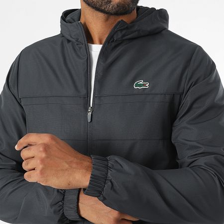 Lacoste - Chándal con logo bordado de cocodrilo Gris marengo