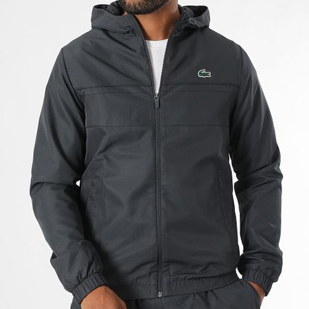 Lacoste - Chándal con logo bordado de cocodrilo Gris marengo