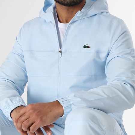 Lacoste - Chándal con logo bordado de cocodrilo azul claro