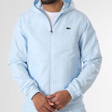 Lacoste - Chándal con logo bordado de cocodrilo azul claro