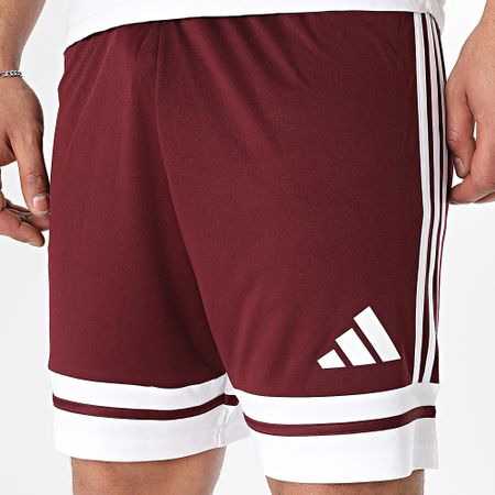 Adidas Performance - Squa25 Pantalones cortos de chándal con banda JC8677 Burdeos