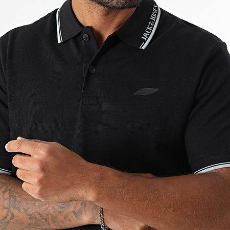 Jack And Jones - Polo de manga corta Pacer Jacquard Negro