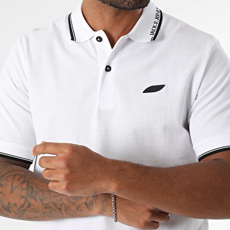 Jack And Jones - Polo de manga corta Pacer Jacquard Blanco