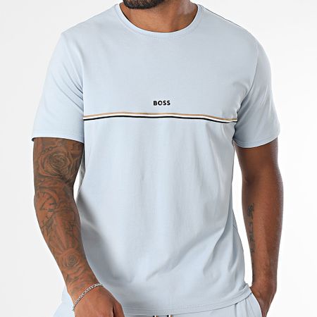 BOSS - Camiseta única y pantalón corto de jogging 50515395 50515394 Azul claro