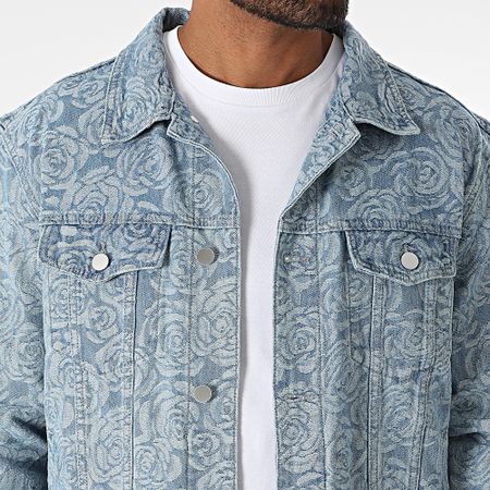 John H - Conjunto de chaqueta vaquera azul y vaqueros