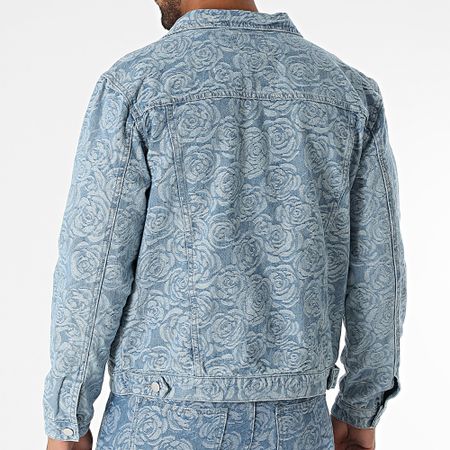 John H - Conjunto de chaqueta vaquera azul y vaqueros