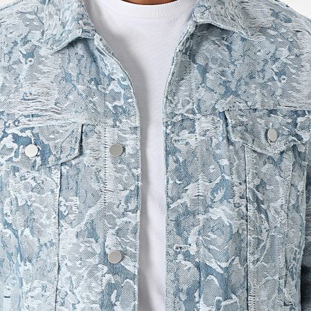 John H - Conjunto de vaquero y chaqueta vaquera azul