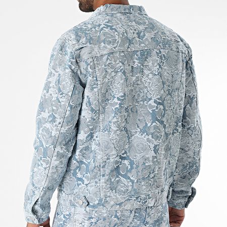 John H - Conjunto de vaquero y chaqueta vaquera azul