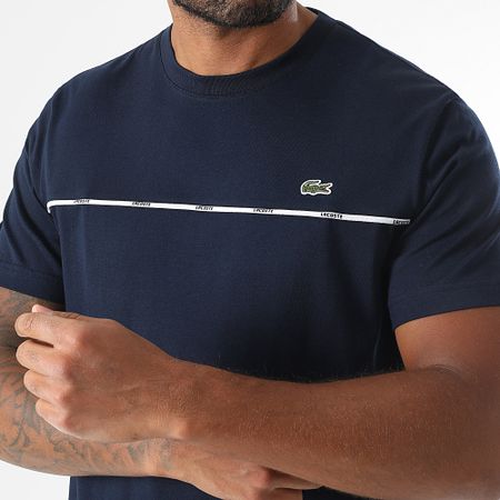 Lacoste - Camiseta Big Logo Cocodrilo Regular Fit Azul Marino