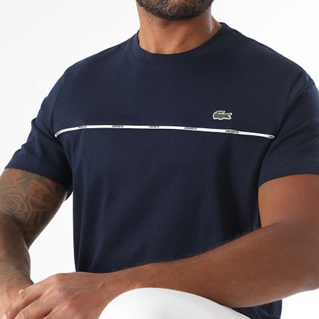 Lacoste - Camiseta Big Logo Cocodrilo Regular Fit Azul Marino