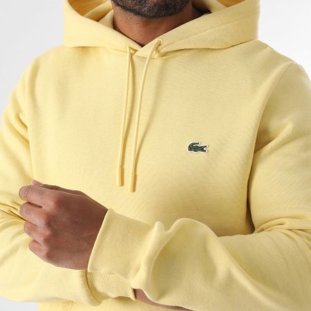 Lacoste - Sudadera con capucha y logo bordado Cocodrilo Classic Fit Amarillo