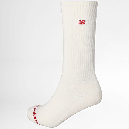 New Balance - Lote de 3 pares de calcetines LAS51263 Beige Rojo Brezo Gris