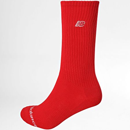 New Balance - Lote de 3 pares de calcetines LAS51263 Beige Rojo Brezo Gris