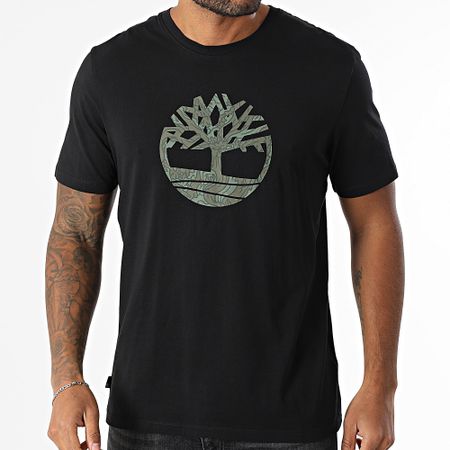 Timberland - Camo Tree Logo Tee Shirt A6DTS Negro