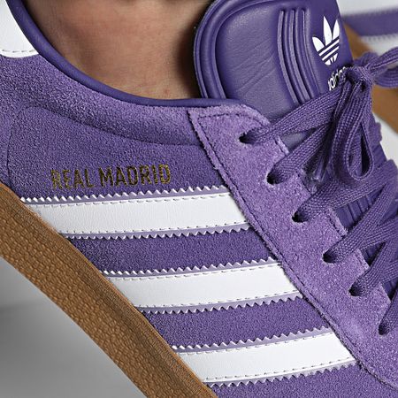 Adidas Originals - Gazelle Terraza Zapatillas Real Madrid JS3041 Púrpura Calzado Blanco Magia Lila