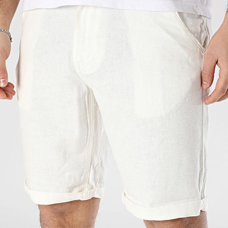 Blend - Pantalones cortos chinos de lino 20717870 Blanco