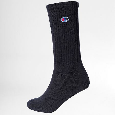 Champion - Juego De 3 Pares De Calcetines Auténticos Blanco Azul Marino Gris Moteado