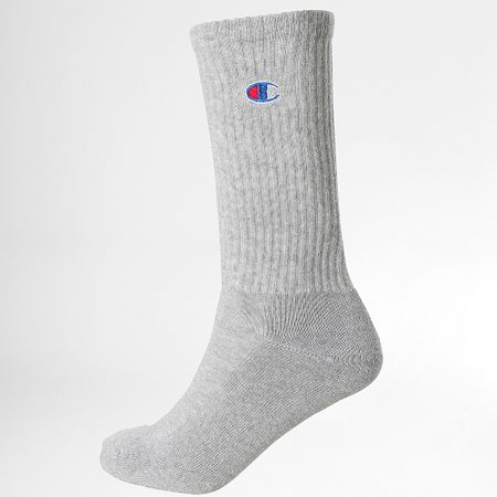 Champion - Juego De 3 Pares De Calcetines Auténticos Blanco Azul Marino Gris Moteado