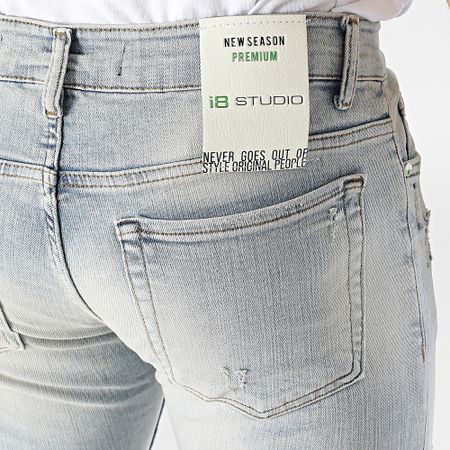 Classic Series - Vaqueros pitillo lavados en azul