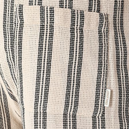 Blend - Pantalones cortos a rayas calados 20717971 Beige Negro