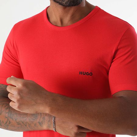 HUGO - Lote de 3 camisetas 50532811 Blanco Gris Rojo