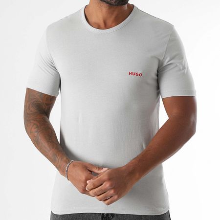 HUGO - Lote de 3 camisetas 50532811 Blanco Gris Rojo