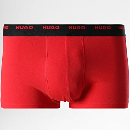 HUGO - Lote de 5 Boxers 50532619 Negro Rojo Azul claro Azul marino