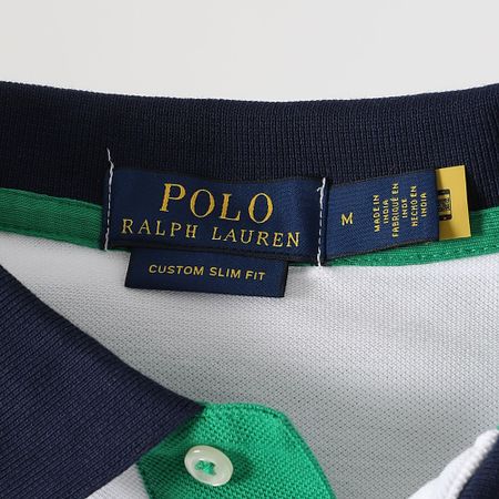 Polo Ralph Lauren - Polo personalizado Slim Fit Original Player Blanco Verde Azul Marino
