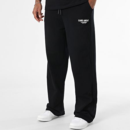 Ikao - 573 Conjunto de camiseta negra oversize y pantalón de chándal