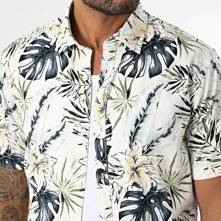 Jack And Jones - Hawaii Camisa Manga Corta Blanco Verde Azul