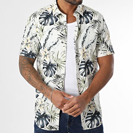Jack And Jones - Hawaii Camisa Manga Corta Blanco Verde Azul