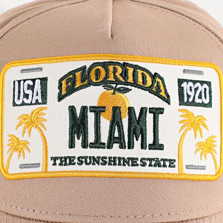 New Era - Gorra de matrícula Miami 60595462 Beige