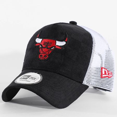 New Era - Gorra Chicago Bulls Trucker Tonal Check 60595264 Negro Blanco