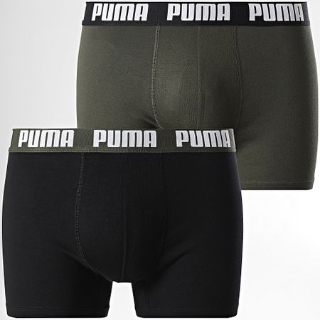 Puma - Juego de 2 Boxers 701226387 Caqui Verde Negro