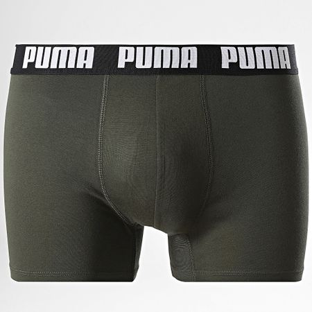 Puma - Juego de 2 Boxers 701226387 Caqui Verde Negro