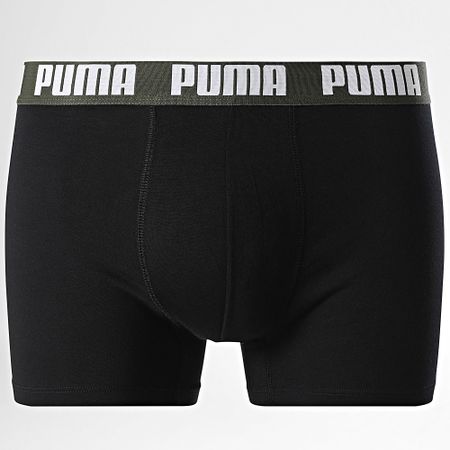 Puma - Juego de 2 Boxers 701226387 Caqui Verde Negro